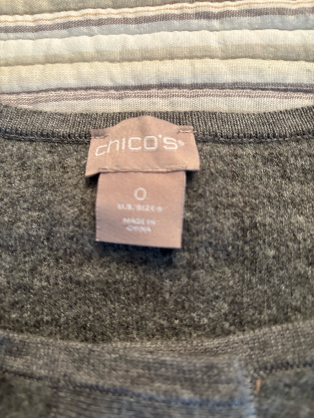 NWT Chico’s Gray Wool-Blend Open Cardigan Size 0 - Picture 3 of 5